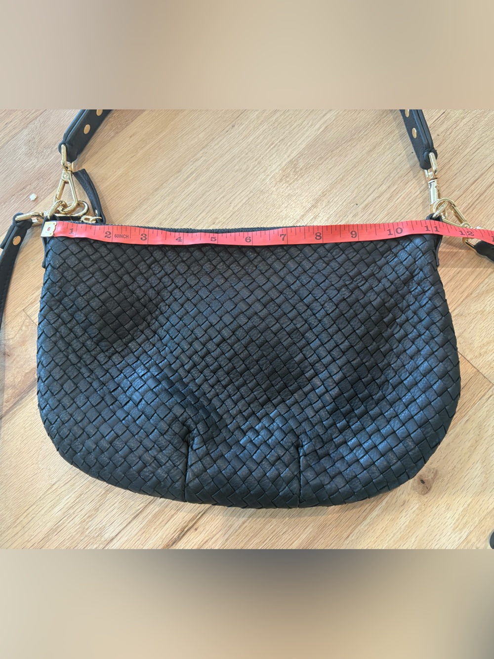 Quince Black Sloane Handwoven Mini Shoulder Bag - Picture 5 of 15